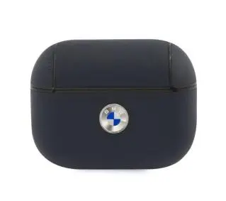 BMW Geniune Leather Silver Logo BMAPSSLNA do AirPods Pro Granatowy