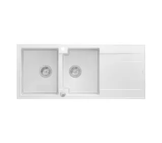 Quadron HQE11650U1_BS P2O Evan 121 Granitowy Biały/Stalowy - DRUGI -30%, ALBO 5-TY ZA 1ZŁ - Kup na Raty - RRSO 0%