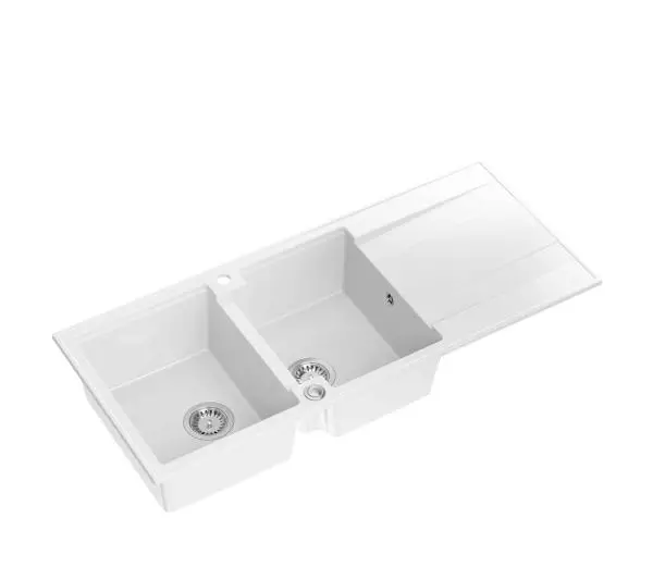 Quadron HQE11650U1_BS P2O Evan 121 Granitowy Biały/Stalowy - DRUGI -30%, ALBO 5-TY ZA 1ZŁ - Kup na Raty - RRSO 0%