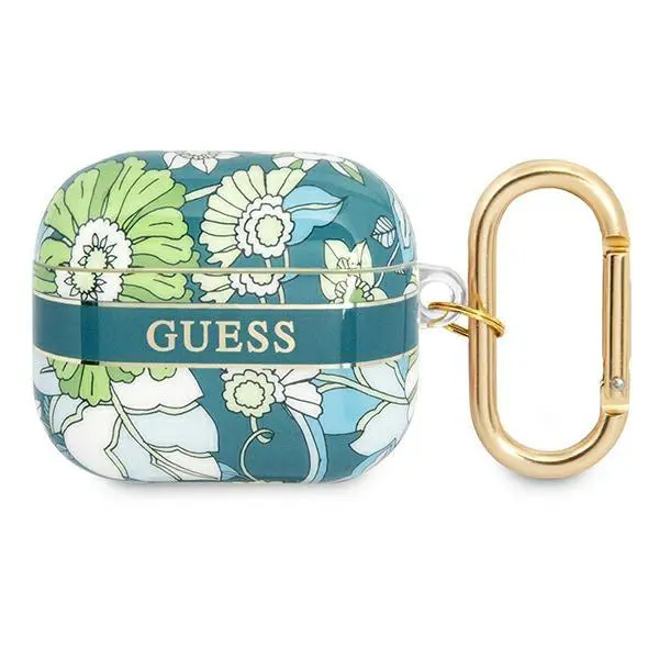 Etui na słuchawki Guess Flower Strap Collection do AirPods 3 Niebieski