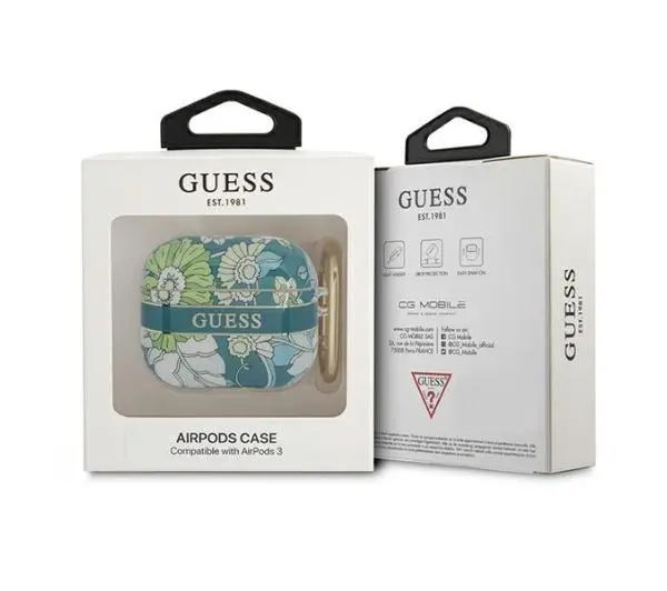 Guess Flower Strap Collection do AirPods 3 Niebieski