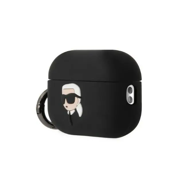 Etui na słuchawki Karl Lagerfeld Silicone Karl Head 3D do AirPods Pro 2 Czarny