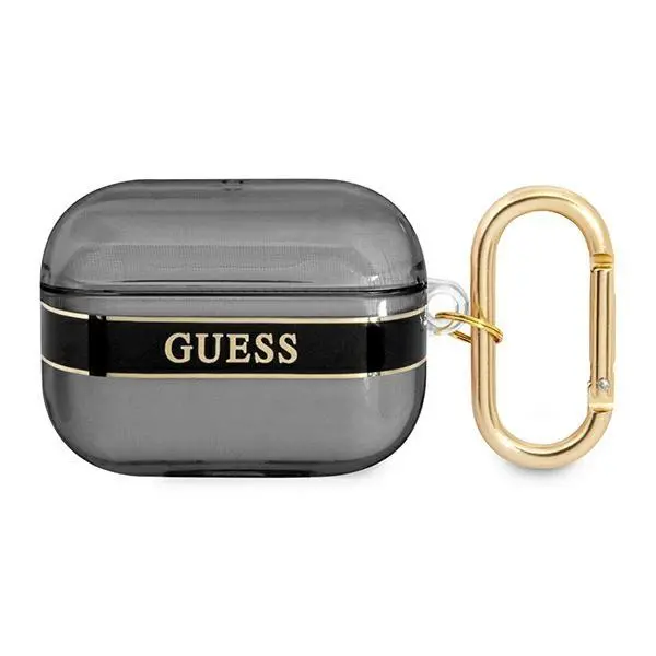Etui na słuchawki Guess Strap Collection do AirPods Pro Czarny