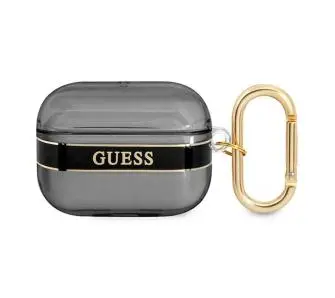Etui na słuchawki Guess Strap Collection do AirPods Pro Czarny