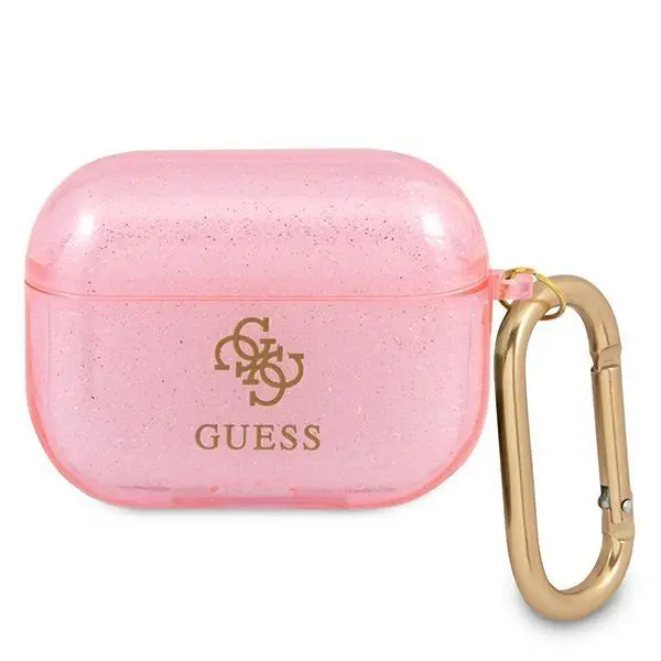 Etui na słuchawki Guess Glitter Collection do AirPods Pro Różowy