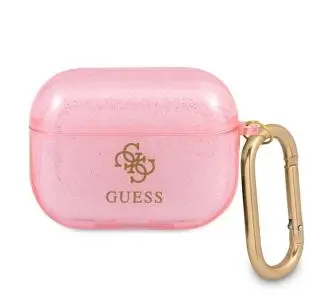 Etui na słuchawki Guess Glitter Collection do AirPods Pro Różowy