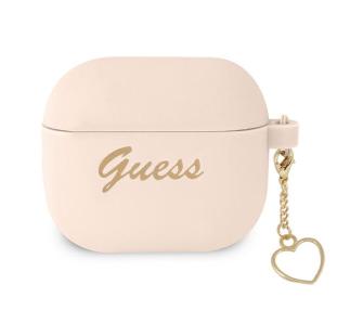 Etui na słuchawki Guess Silicone Charm Heart Collection do AirPods 3 Różowy