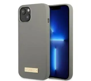 Guess Silicone Logo Plate MagSafe GUHMP13SSPLG do iPhone 13 mini