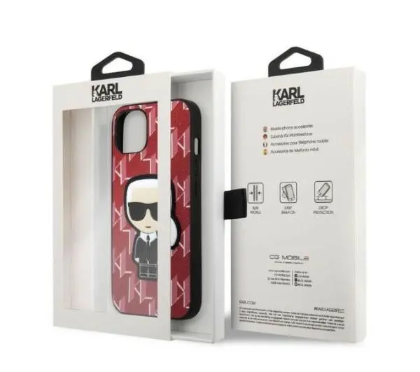 Karl Lagerfeld Monogram Ikonik Patch KLHCP13MPMNIKPI do iPhone 13