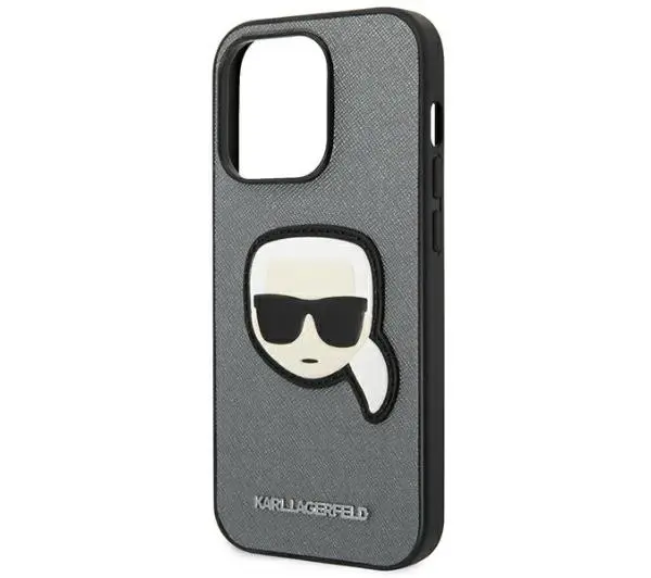 Karl Lagerfeld Saffiano Karl`s Head Patch KLHCP14LSAPKHG do iPhone 14 Pro