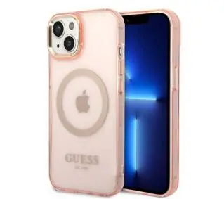 Guess Gold Outline Translucent MagSafe GUHMP14MHTCMP do iPhone 14 Plus
