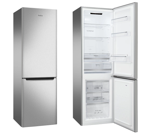 Amica FK299E.2FZXD Pełny No Frost 181cm Szuflada z kontrolą wilgotności Inox - DRUGI -30%, ALBO 5-TY ZA 1ZŁ - Kup na Raty - RRSO 0%
