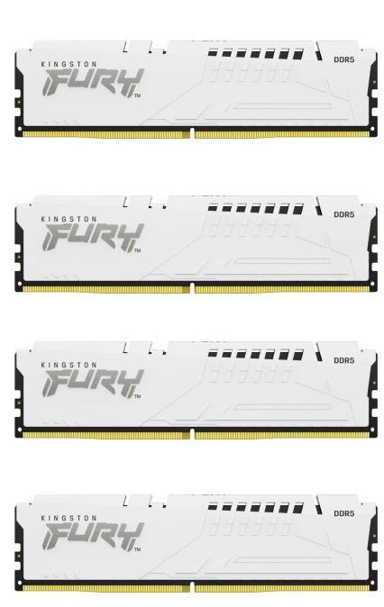 Pamięć RAM Kingston FURY Beast DDR5 64GB (4 x 16GB) 5200 CL40 Biały