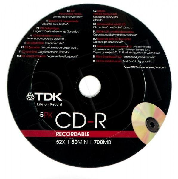 TDK CD-R (x52) 5 szt.