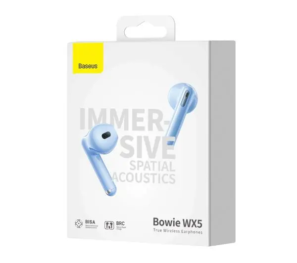 Baseus Bowie WX5 Douszne Bluetooth 5.3 Niebieski