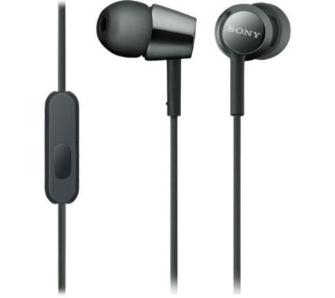 Słuchawki przewodowe Sony MDR-EX155APB Dokanałowe Mikrofon Czarny
