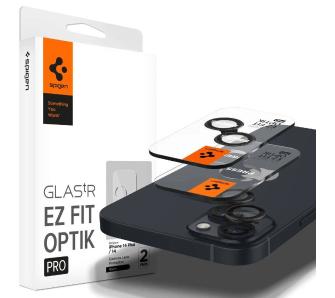 Szkło hartowane Spigen AGL05213 na aparat Glas tR EZ Fit Optik Pro do iPhone 14/14 Plus czarne - 2 – pack