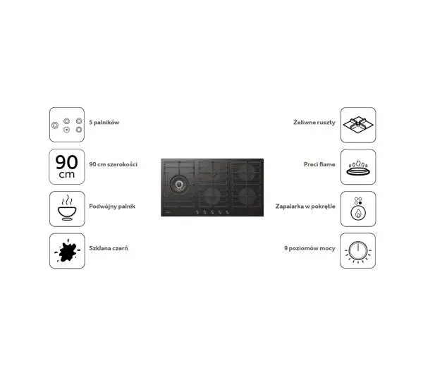 Haier HAVG9WL38WPB 90,0cm - TRZECI -55%, ALBO 5-TY ZA 1ZŁ - Kup na Raty - RRSO 0%