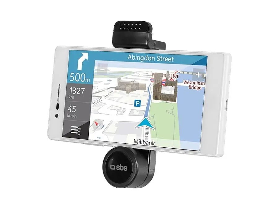 Uchwyt na telefon SBS TESUPPUNIVAIRCLIP Czarny