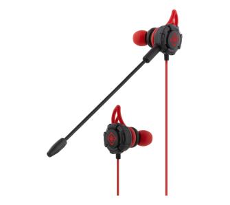Słuchawki przewodowe z mikrofonem Deltaco GAM-076 Douszne Czarno-czerwony