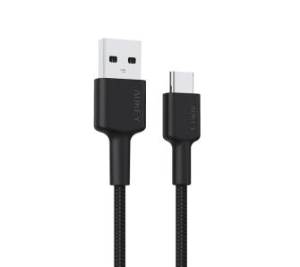 Kabel Aukey USB-A do USB-C QC 0,9 m Czarny