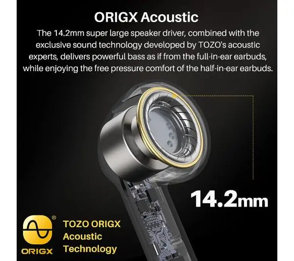 Tozo A3 Douszne Bluetooth 5.3 Biały