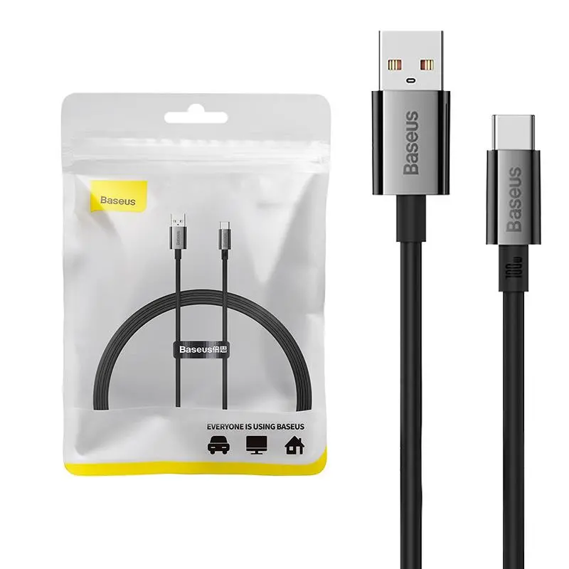 Kabel Baseus USB do USB-C Superior 100W 1m Czarny