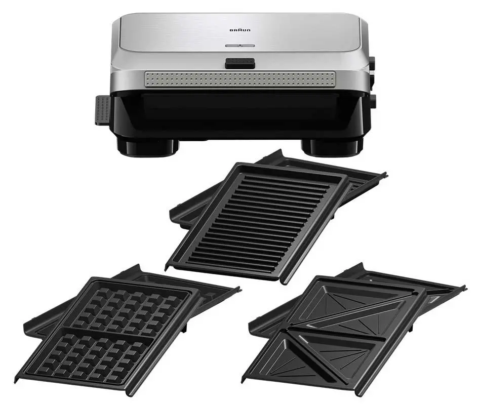 Opiekacz Braun SnackMaker 5 SM5038 3w1 Trójkąty Gofry Panini 800W