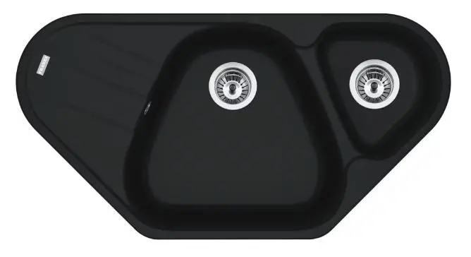 Zlewozmywak Franke Antea AZG 661-E Granitowy Czarny mat