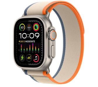 Smartwatch Apple Watch Ultra 2 GPS + Cellular koperta z tytanu 49mm opaska Trail Pomarańczowo/beżowy S/M
