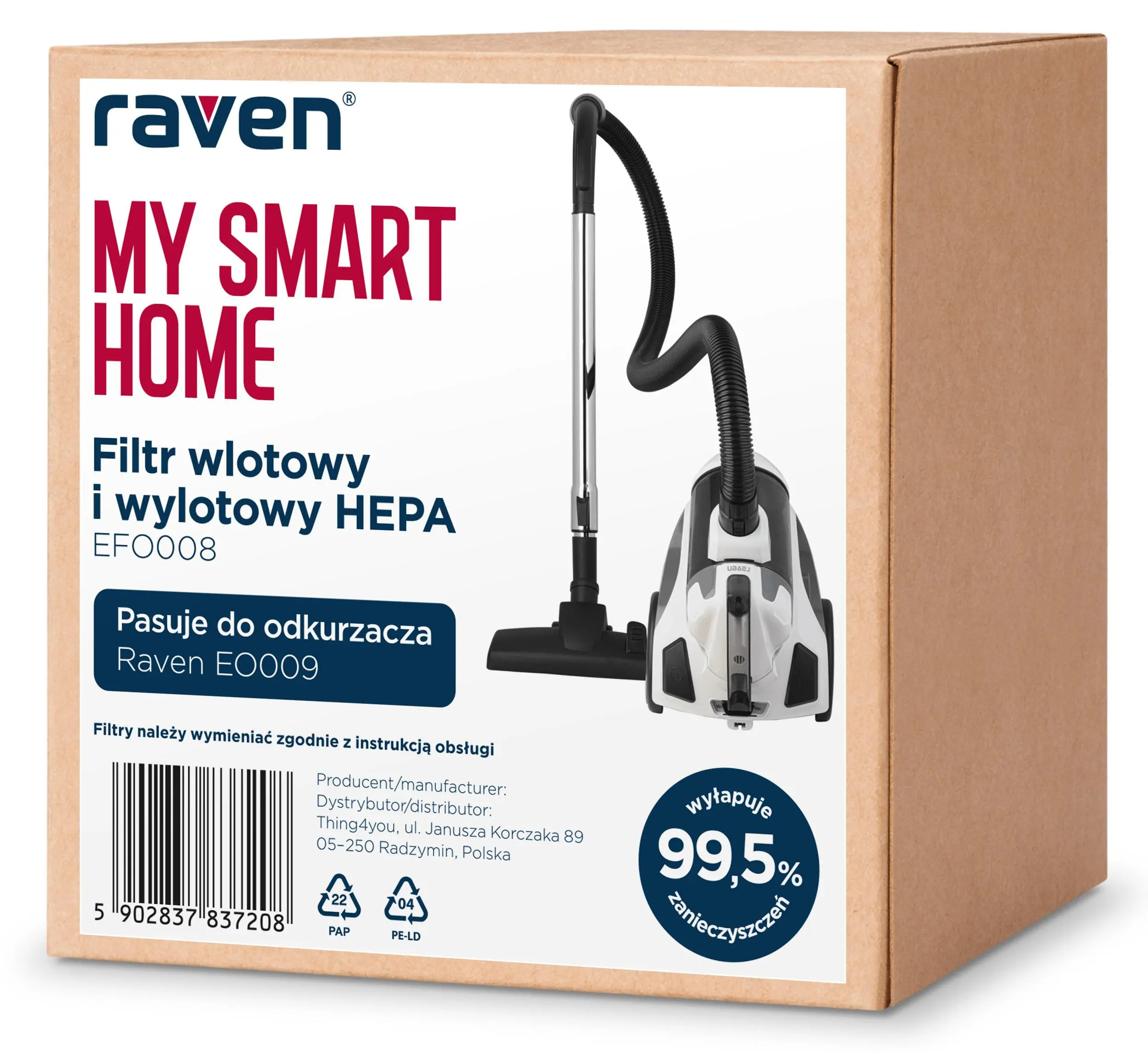 Filtry do odkurzacza Raven EFO008 2szt.