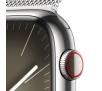 Smartwatch Apple Watch Series 9 GPS + Cellular koperta 45mm ze stali nierdzewnej Srebrny bransoleta mediolańska Srebrna
