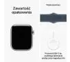 Apple Watch Series 9 GPS + Cellular koperta 45mm ze stali nierdzewnej Srebrny pasek sportowy Niebieski M/L