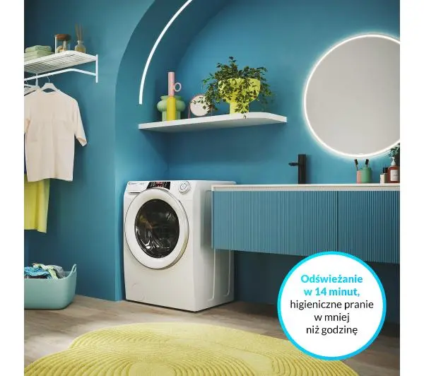 Candy RapidO RO 284DWMS7/1-S Slim 8kg 1200obr/min Zdalne sterowanie - TRZECI -55%, ALBO 5-TY ZA 1ZŁ - Kup na Raty - RRSO 0%