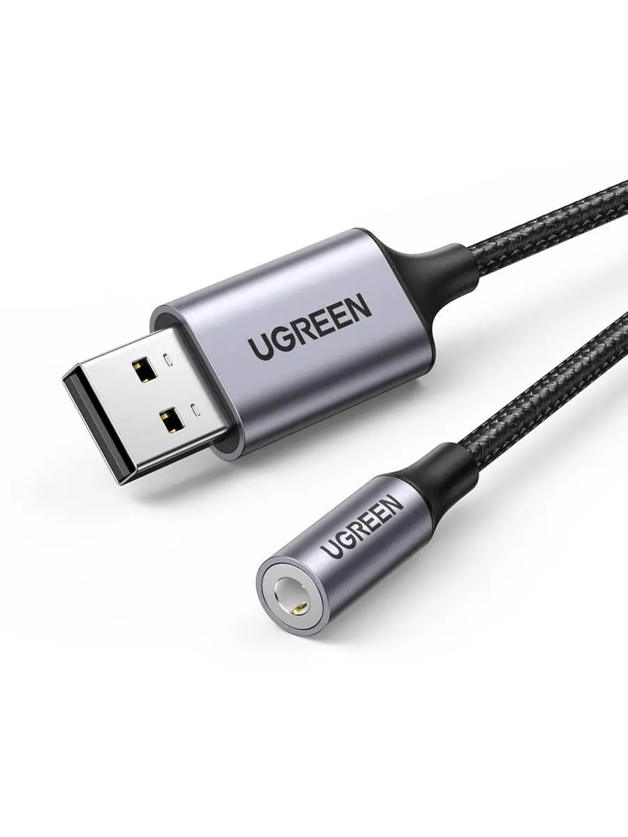 Adapter UGREEN CM477, USB do jack3,5mm Szary