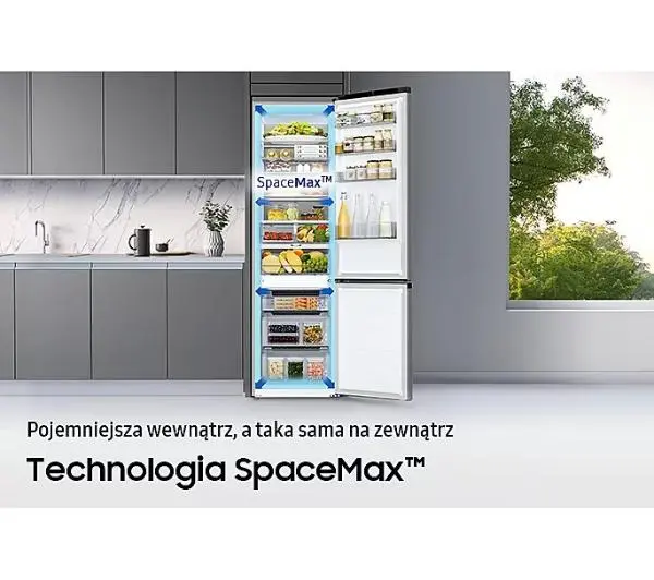 Samsung RB34C775CB1 Funkcje AI Pełny No Frost 185,3cm Szuflada z kontrolą wilgotności Zdalne sterowanie Grafitowa Stal - TRZECI -55%, ALBO 5-TY ZA 1ZŁ - Kup na Raty - RRSO 0%