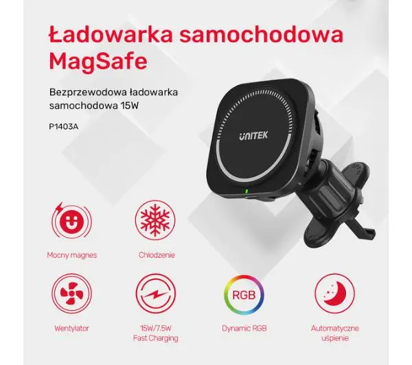 Unitek P1403A 38W MagSafe Czarny