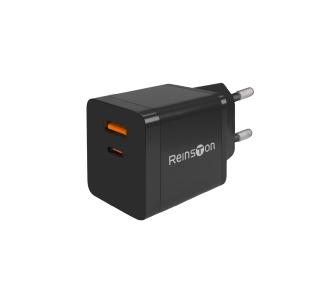 Ładowarka sieciowa Reinston ELSI015 GAN USB-C 65W USB-A 18W Czarny