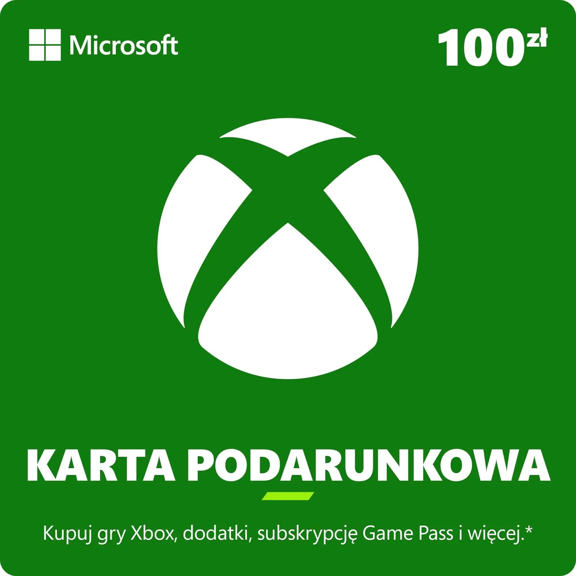 Karta podarunkowa Xbox 100 zł [bon agencyjny] Obecnie dostępne tylko w sklepach stacjonarnych RTV EURO AGD