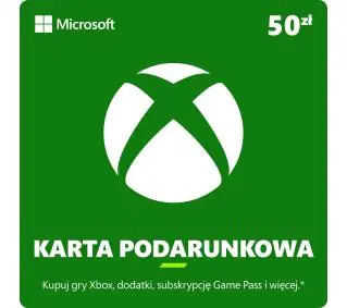 Karta podarunkowa Xbox 50 zł [bon agencyjny] Obecnie dostępne tylko w sklepach stacjonarnych RTV EURO AGDDostęp po opłaceniu zakupu