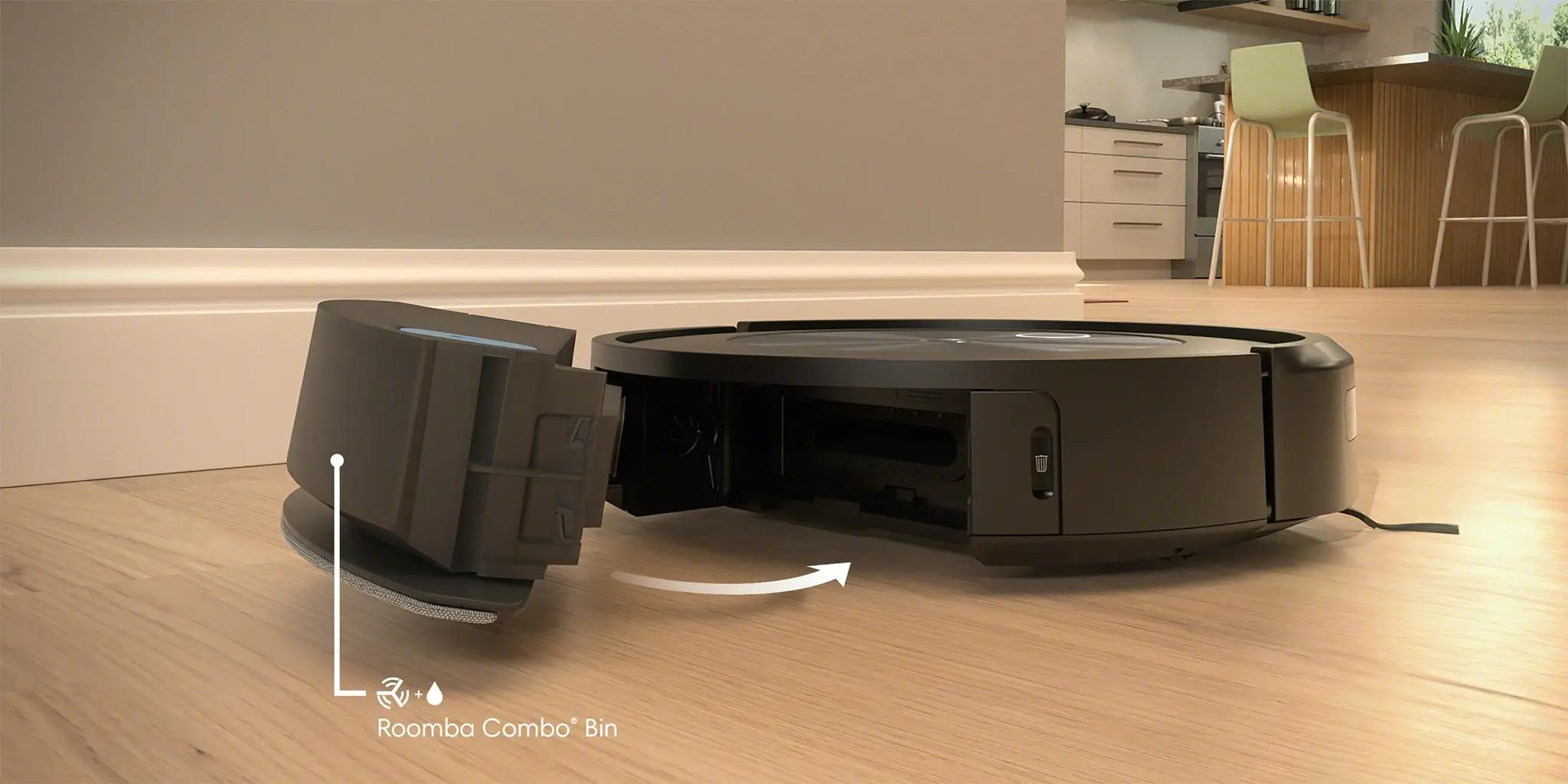 Robot sprzątający iRobot Roomba Combo j5+ Funkcja mopowania Stacja oczyszczająca Tworzenie mapy pomieszczenia 68dB