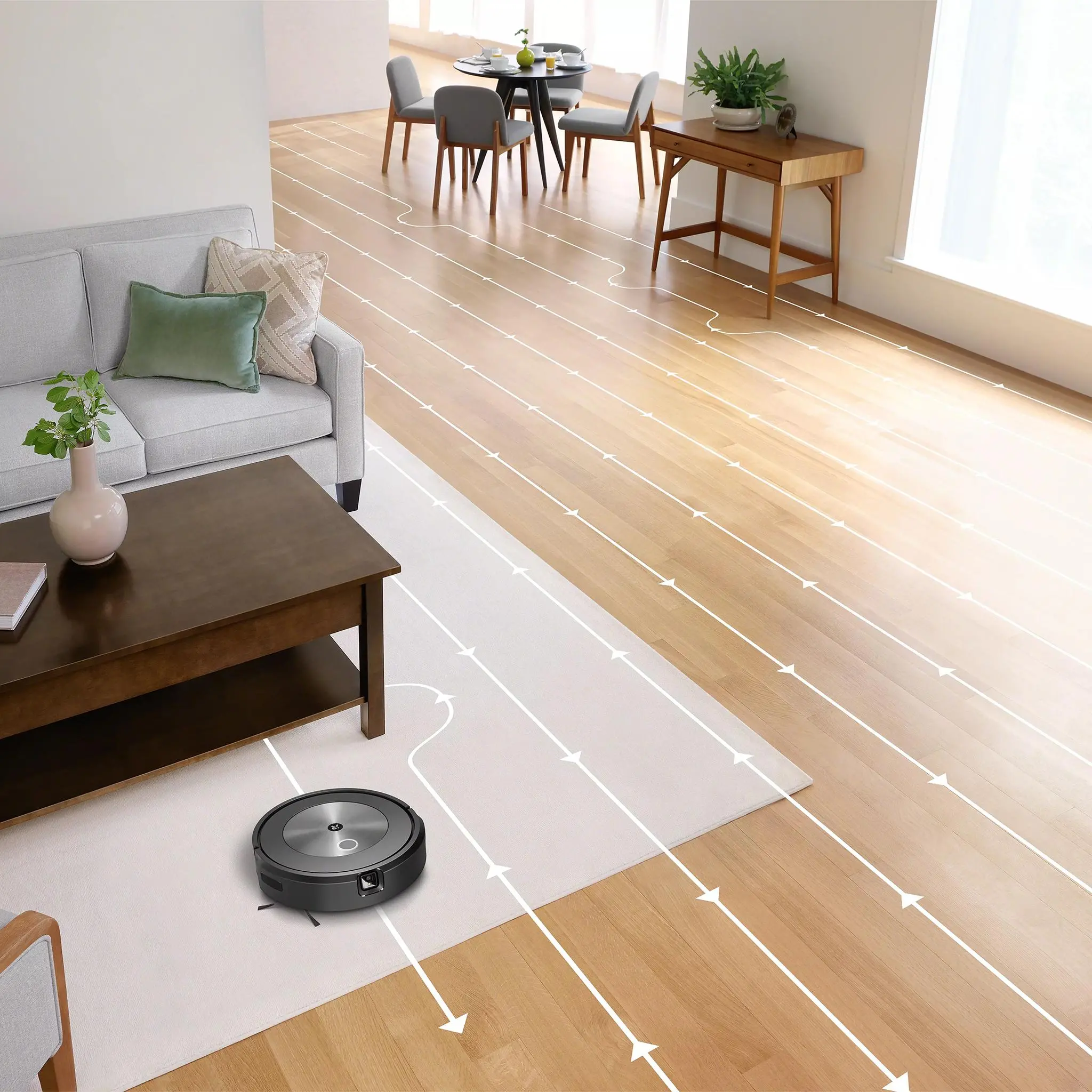 Robot sprzątający iRobot Roomba Combo j5+ Funkcja mopowania Stacja oczyszczająca Tworzenie mapy pomieszczenia 68dB