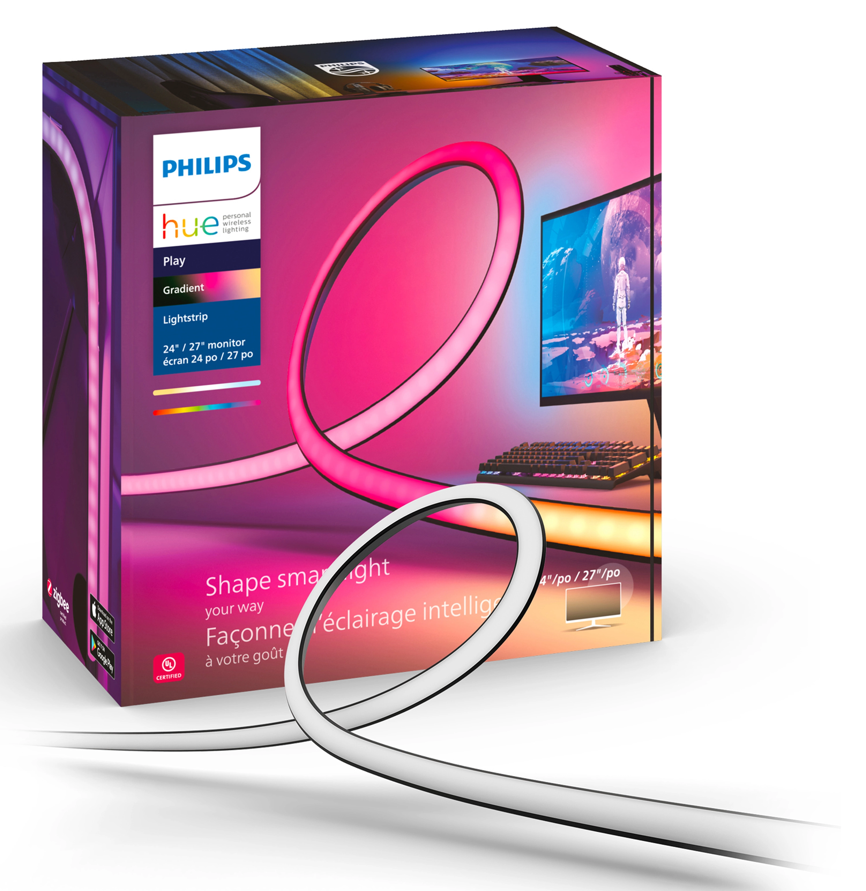 Taśma LED Philips Hue Play Gradient do komputera PC, 24-27"