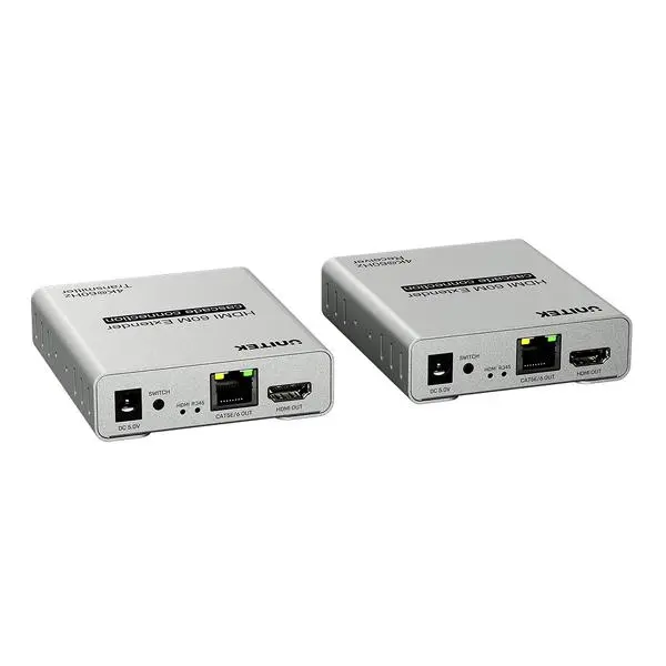 Repeater Unitek V1164A Ekstender HDMI 2.0 4K przez Ethernet do 60m