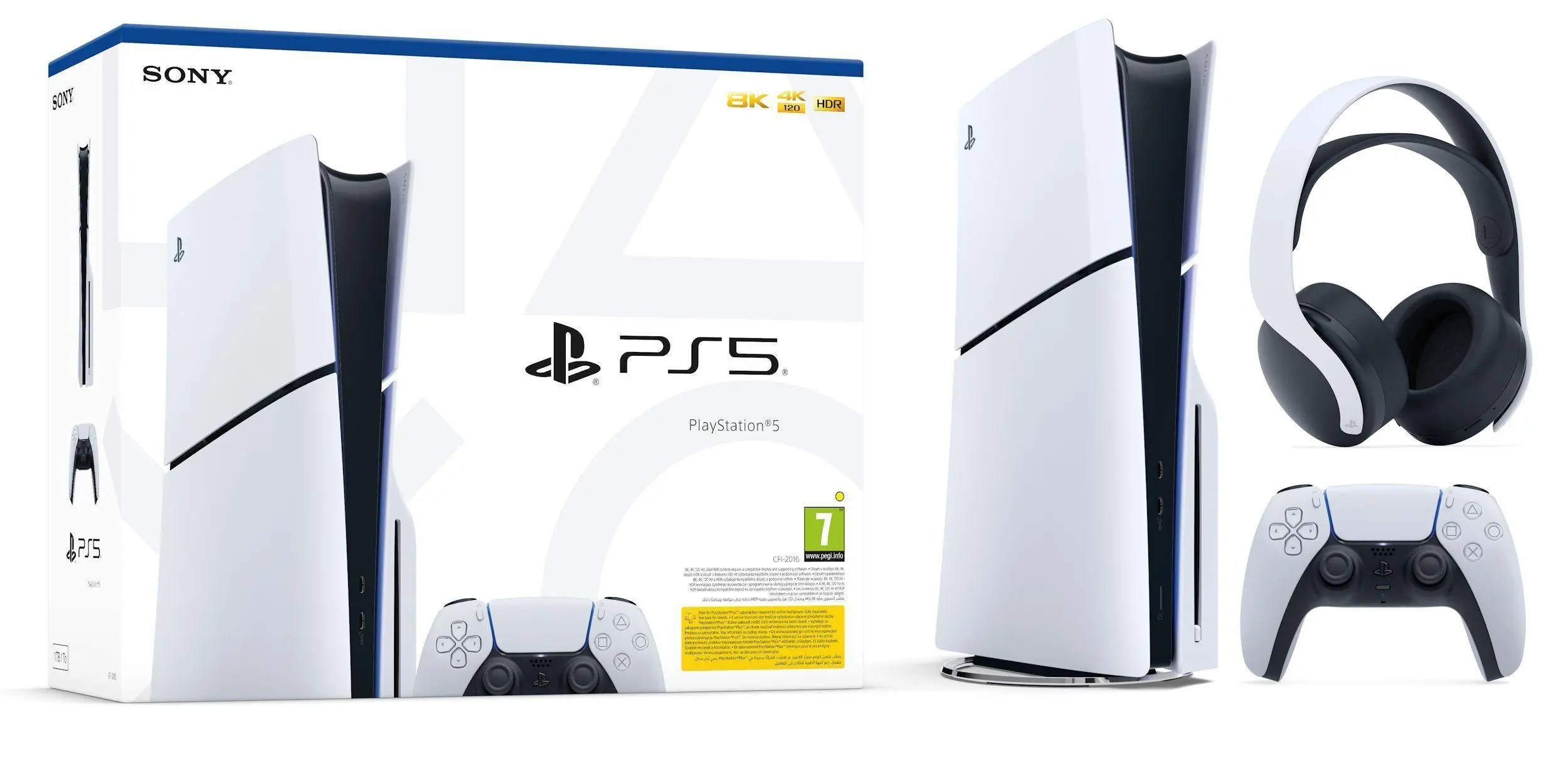Konsola Sony PlayStation 5 Slim D Chassis (PS5) 1TB z napędem + Słuchawki PULSE 3D Biały