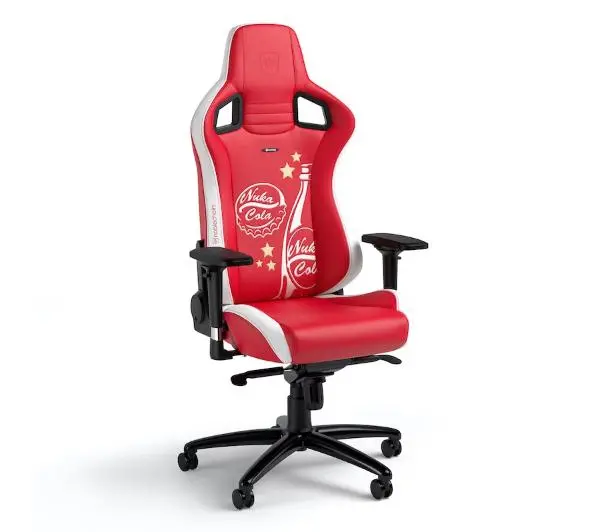 Noblechairs EPIC Fallout Nuke Cola Edition Gamingowy do 120kg Skóra ECO Czerwono-biały - Kup na Raty - RRSO 0%