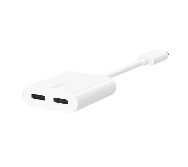 Belkin RockStar F7U081BTWH audio 2x USB-C, Biały