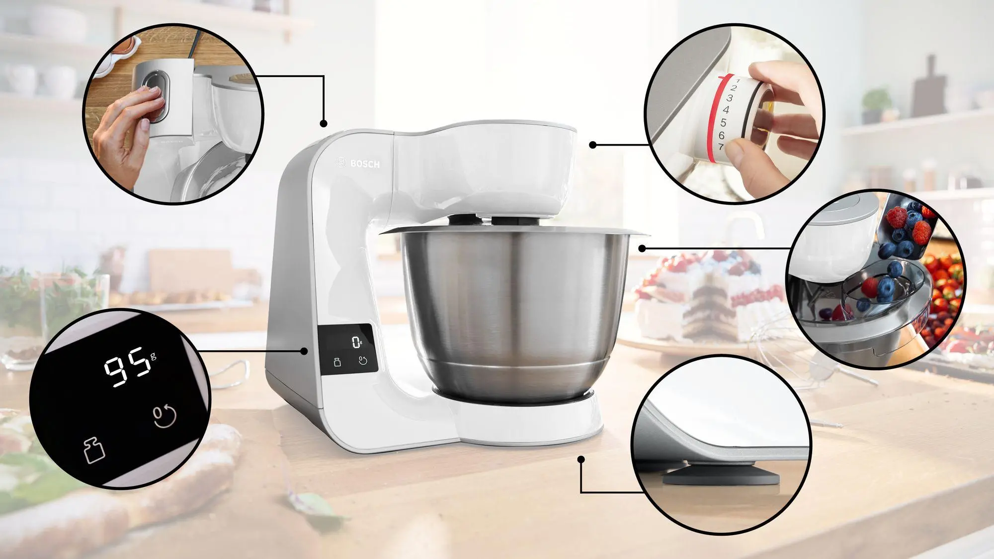 Robot planetarny Bosch MUM5X220 1000W Blender kielichowy Rozdrabniacz