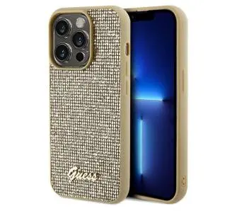 Etui Guess Disco Metal Script GUHCP14XPMSDGSD do iPhone 14 Pro Max Złoty