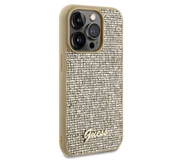Guess Disco Metal Script GUHCP14XPMSDGSD do iPhone 14 Pro Max Złoty